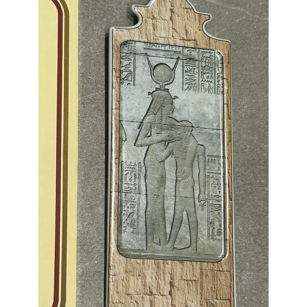 Vintage EgyptAir Egyptian Souvenir Wall Hanging Isis Horus Porcelain Plaque Box